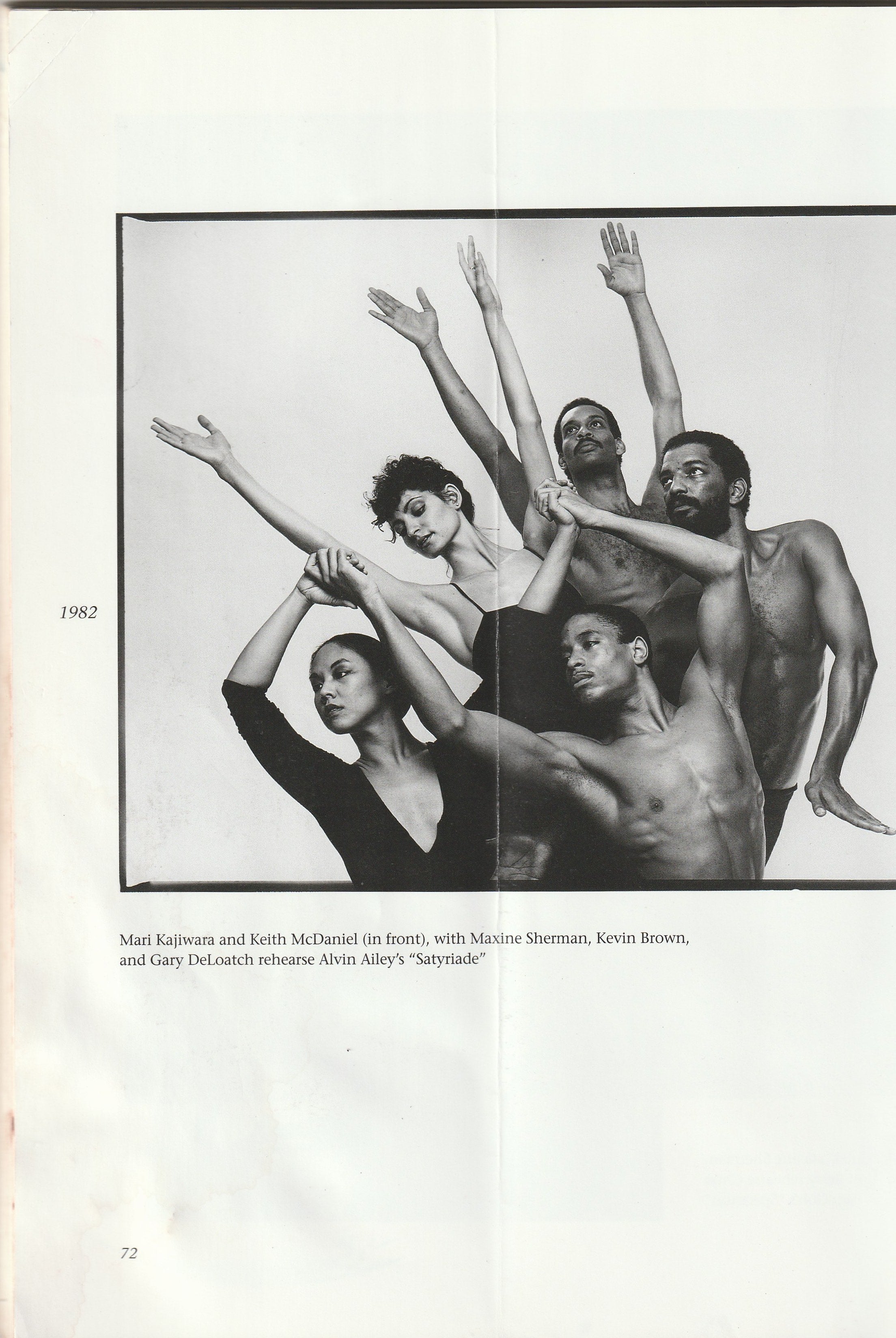 Black and white photograph of dancers in 