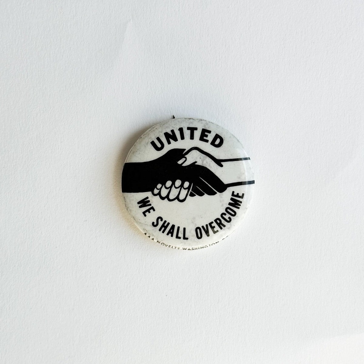 Vintage 1960s Civil Rights Pinback Button - United We Shall Overcome ...